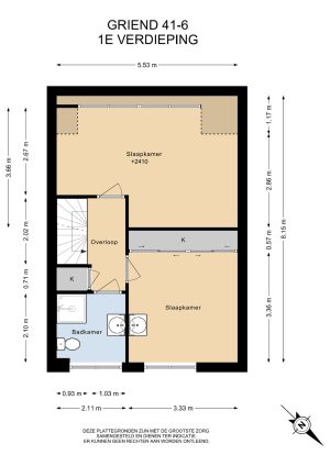 Plattegrond 1e verdieping, Griend 41-6 Lelystad Plattegrond 1e verdieping, Griend 41-6 Lelystad