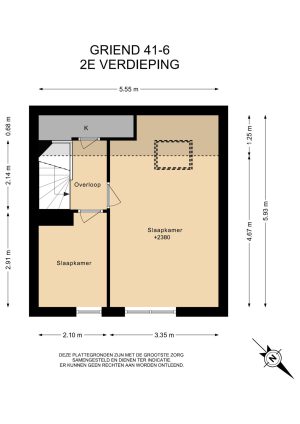Plattegrond 2e verdieping, Griend 41-6 Lelystad Plattegrond 2e verdieping, Griend 41-6 Lelystad