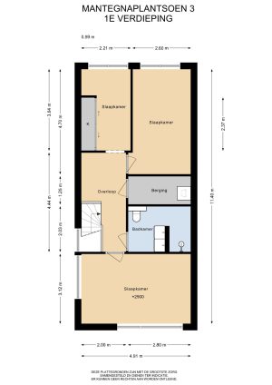 Plattegrond 1e verdieping, Mantegnaplantsoen 3 Almere Plattegrond 1e verdieping, Mantegnaplantsoen 3 Almere