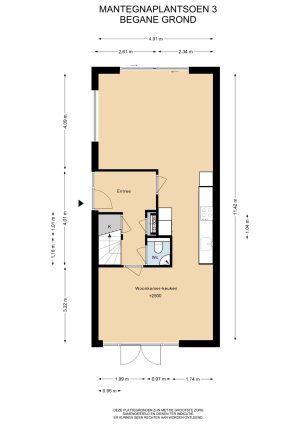 Plattegrond begane grond, Mantegnaplantsoen 3 Almere Plattegrond begane grond, Mantegnaplantsoen 3 Almere