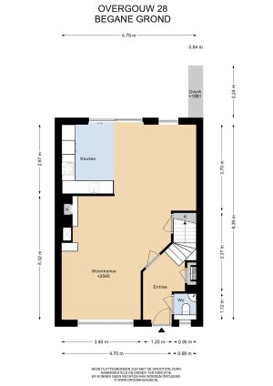 Plattegrond begane grond, Overgouw 28 Almere Plattegrond begane grond, Overgouw 28 Almere