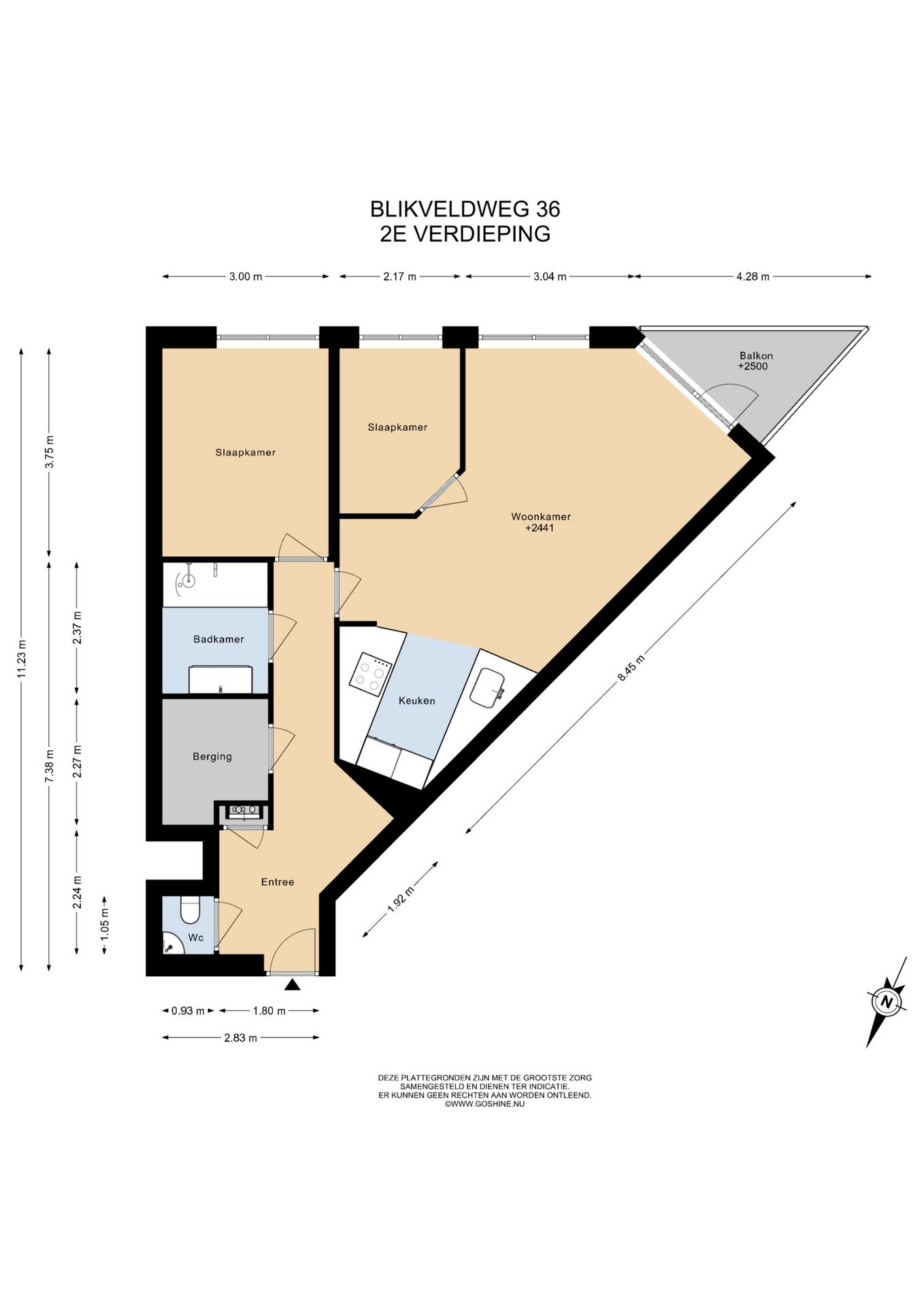 Blikveldweg 36 Almere 6 Blikveldweg 36 Almere – plattegrond 2e verdieping